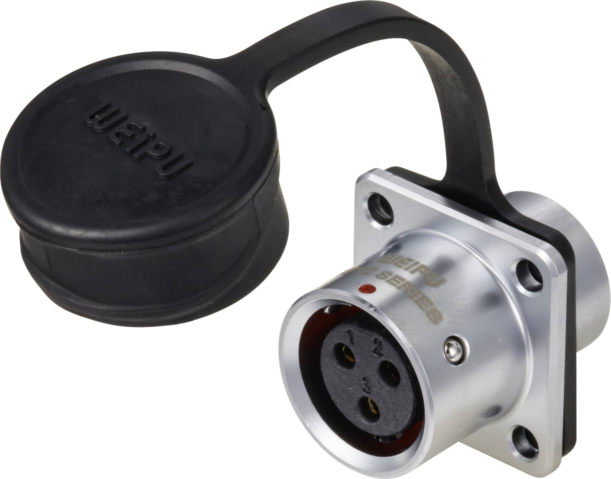 Złącze okrągłe żeńskie push-pull Weipu SF1213/S3, 3 pin, 250 V/AC, IP67, do lutowania - obrazek 1