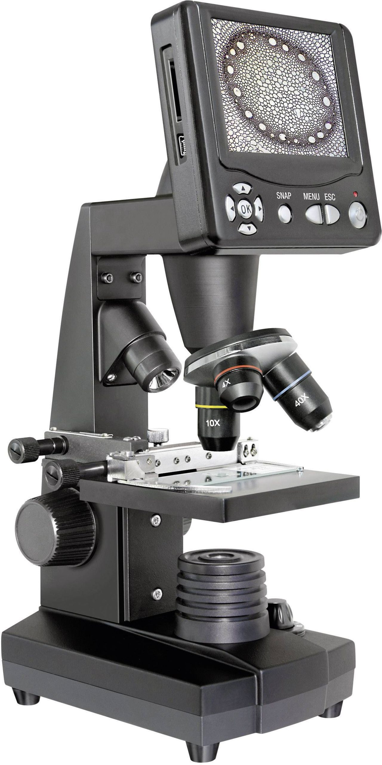 Mikroskop Bresser Optik 40-1600x z ekranem LCD 3,5", USB - obrazek 1
