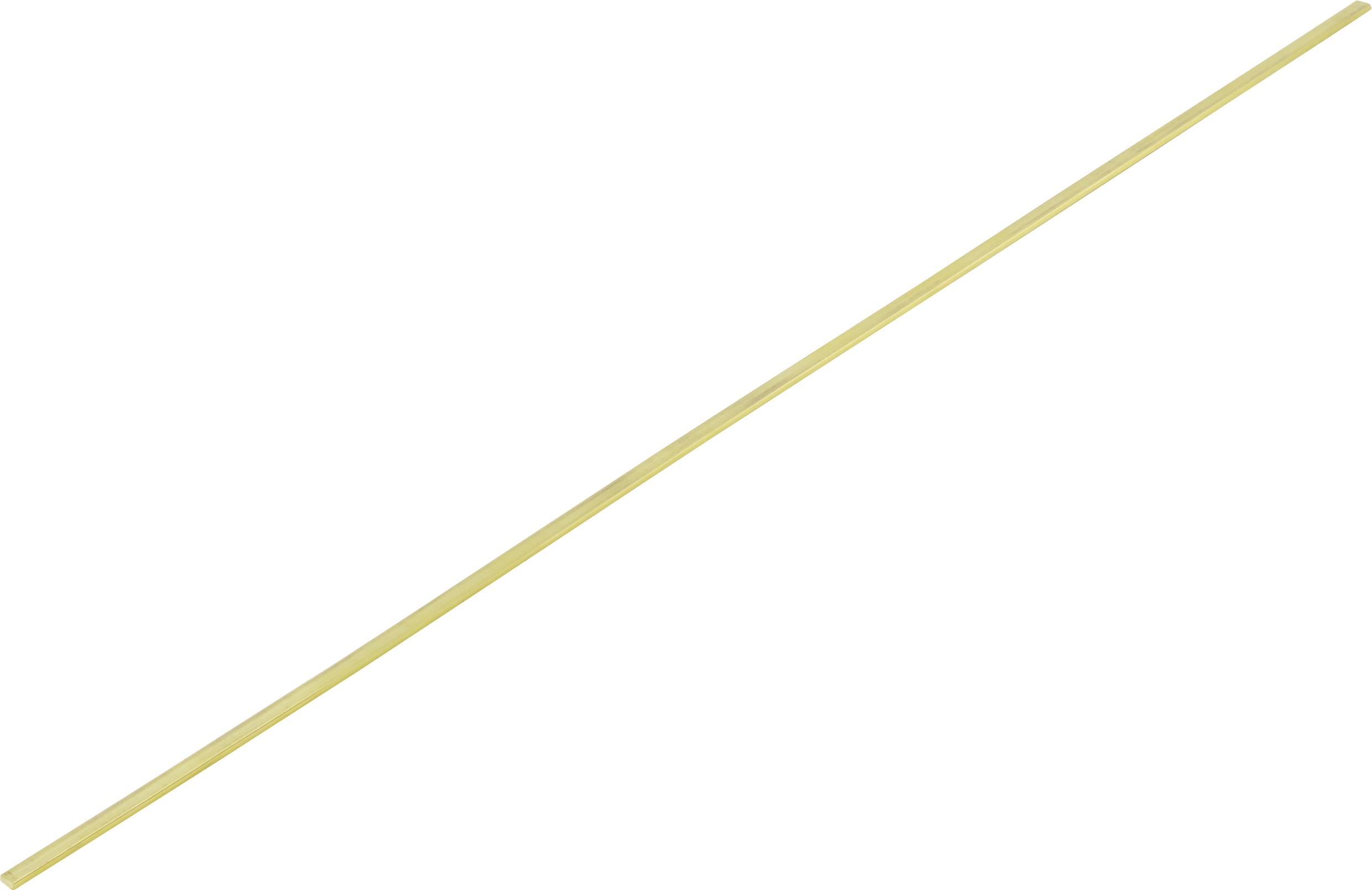 mosiądz płaskie krawędzie Sztaba (D x S x W) 500 x 3 x 1 mm 1 szt. - obrazek 1
