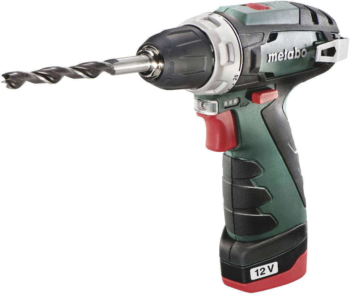 Wiertarko-wkrętarka akumulatorowa Metabo PowerMaxx BS Basic 600984000 12 V 2.0 Ah zaw. 2 akumulatory, zaw. ładowarkę - obrazek 1