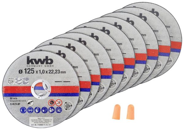 Zestaw tarcz tnących kwb 712022 125 mm 10 szt.
