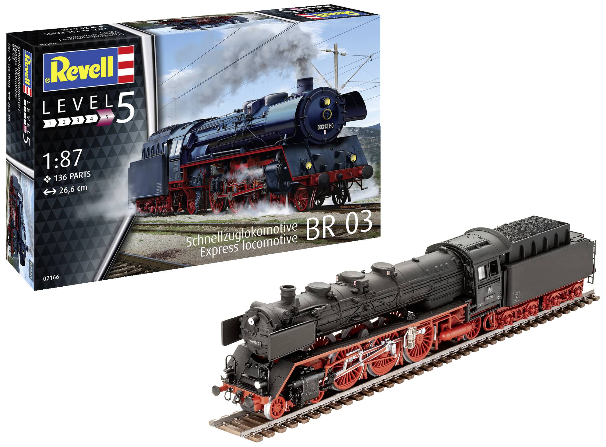 Zestaw lokomotyw Revell Schnellzuglokomotive BR03 02166 1:87 - obrazek 1