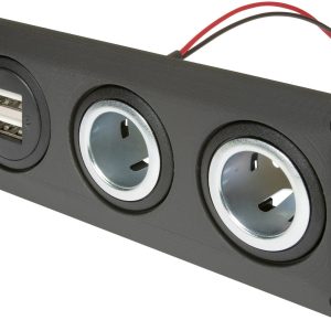 Gniazdo do zabudowy z podwójnym gniazdem USB-a + 2 gniazdami power ProCar Einbausteckdose mit USB-A Doppelsteckdose + 2 Gniazdo do zabudowy z podwójnym gniazdem USB-a + 2 gniazdami power ProCar Einbausteckdose mit USB-A Doppelsteckdose + 2