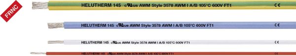 HELU 59543 Kabel odporny na wysokie temperatury HELUTHERM 145, 1 x 2.50 mm², Produkty w metrach bieżących