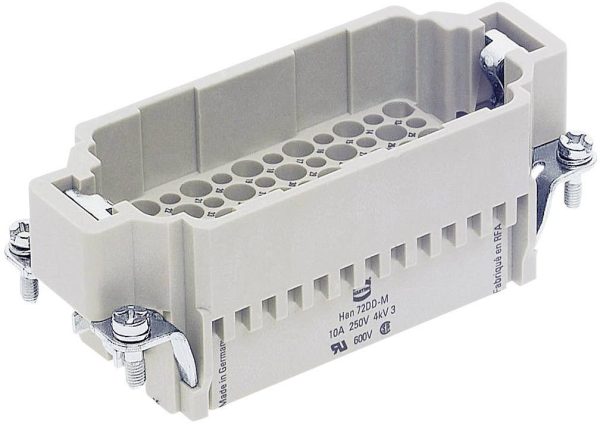 HARTING 09160723001 Wstawka pinowa męska Han® 72DD-M-c, seria Han® DD, 72 + PE, 1 szt.