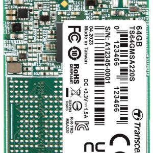 Dysk wewnęrztny SSD mSATA 64 GB Transcend 220S SATA 6 Gb/s Produkt nowy Dysk wewnęrztny SSD mSATA 64 GB Transcend 220S SATA 6 Gb/s Produkt nowy