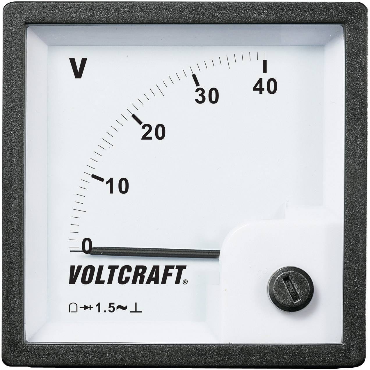 Panelowy wskaźnik analogowy Voltcraft AM-72x72/40V - obrazek 1