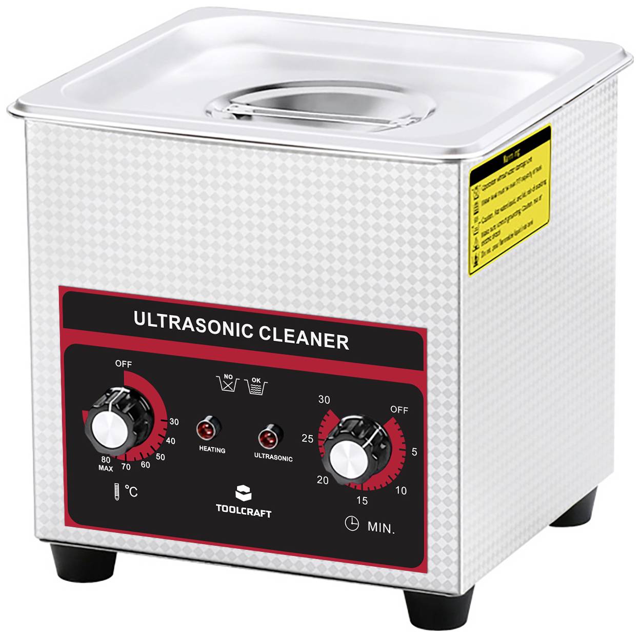 Myjka ultradźwiękowa TOOLCRAFT USC-130 TO-8769663, 1.3 l, 150 x 135 x 65 mm - obrazek 1