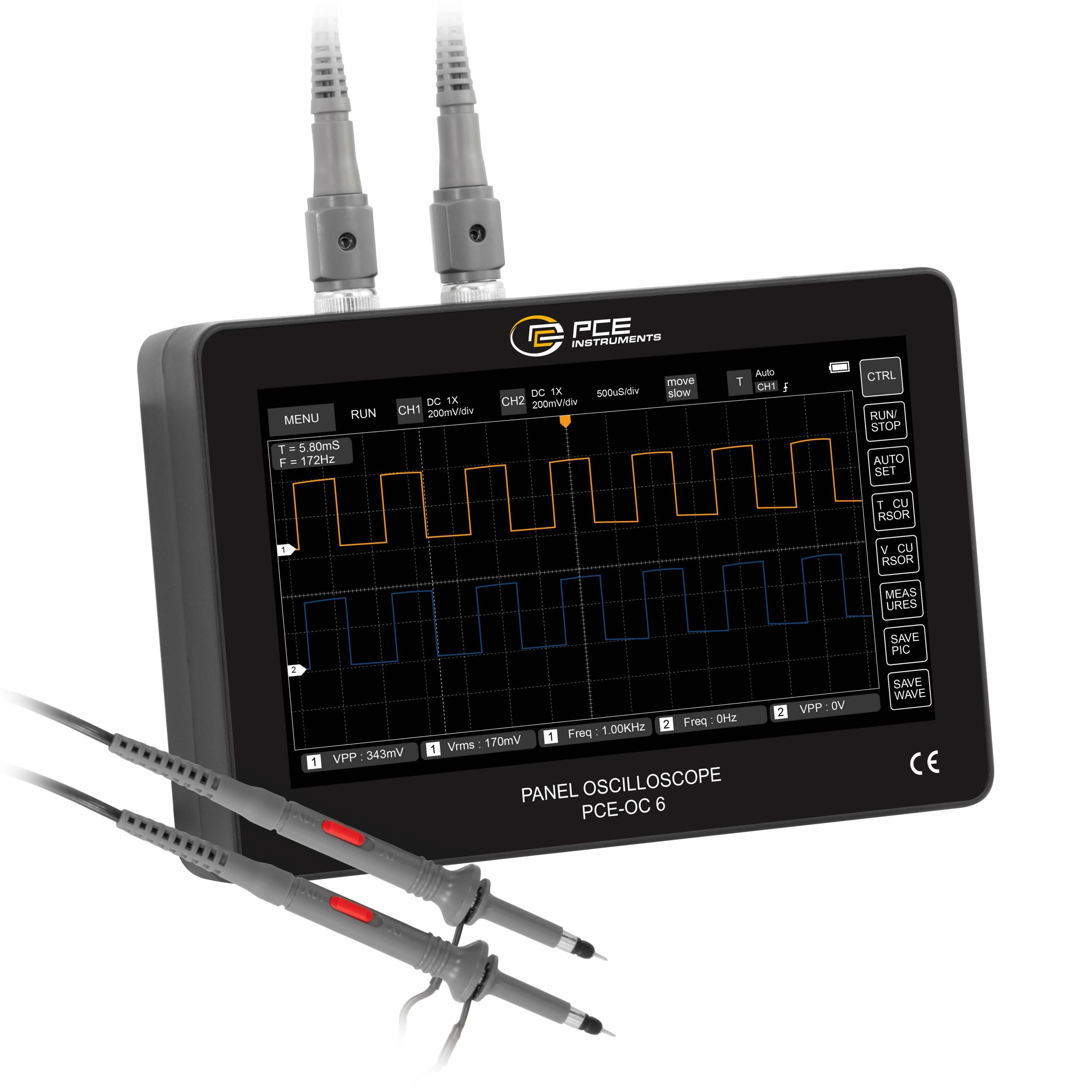 Oscyloskop cyfrowy PCE Instruments 100 MHz 1 GSa/s - obrazek 1