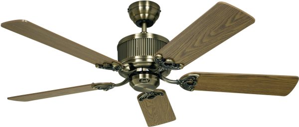 CasaFan Eco Elements Wentylator sufitowy 23 W (Ø x W) 132 cm x 285 mm mosiądz antyczny pilot zdalnego sterowania