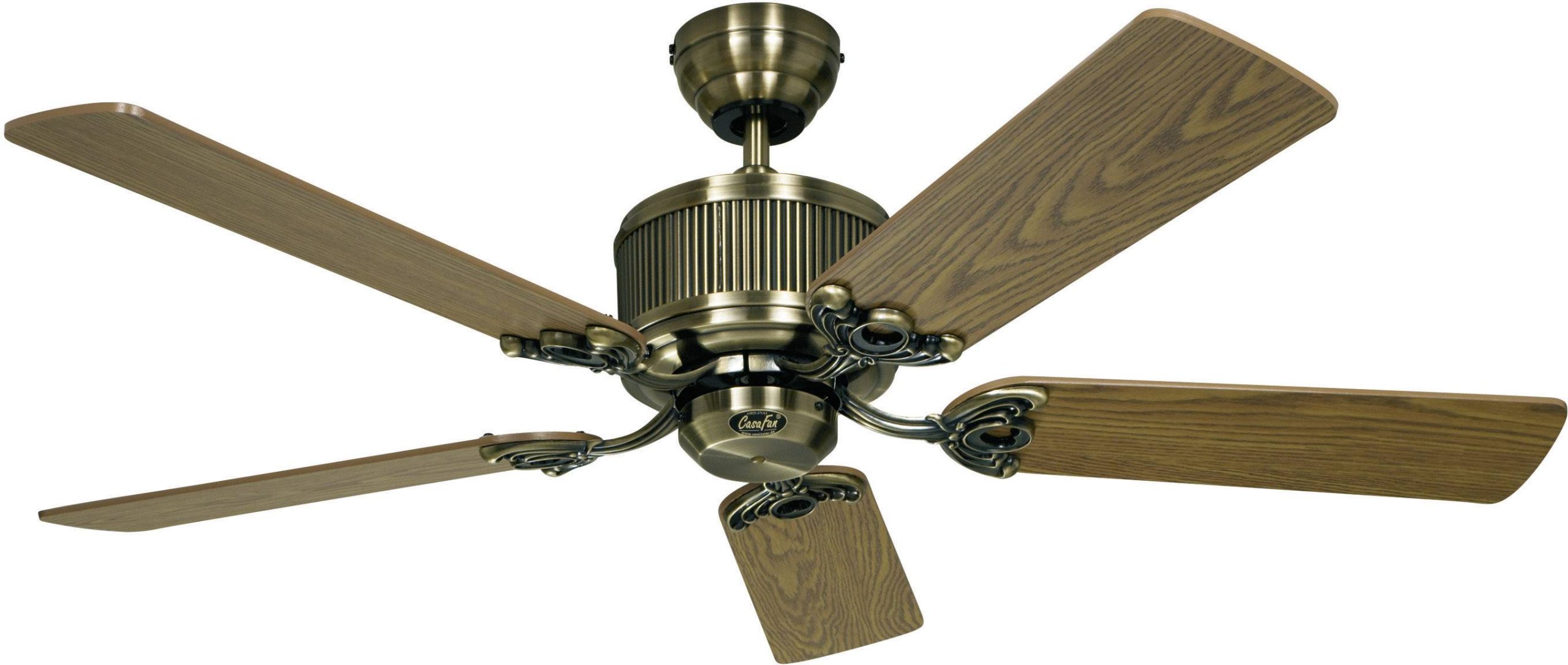 CasaFan Eco Elements Wentylator sufitowy 23 W (Ø x W) 132 cm x 285 mm mosiądz antyczny pilot zdalnego sterowania - obrazek 1