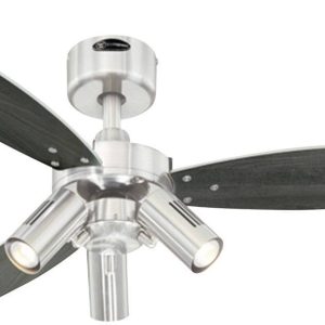 Westinghouse Jet Plus Wentylator sufitowy 40 W (Ø x W) 105 cm x 370 mm nikiel (szczotkowany) pilot zdalnego sterowania, Westinghouse Jet Plus Wentylator sufitowy 40 W (Ø x W) 105 cm x 370 mm nikiel (szczotkowany) pilot zdalnego sterowania,