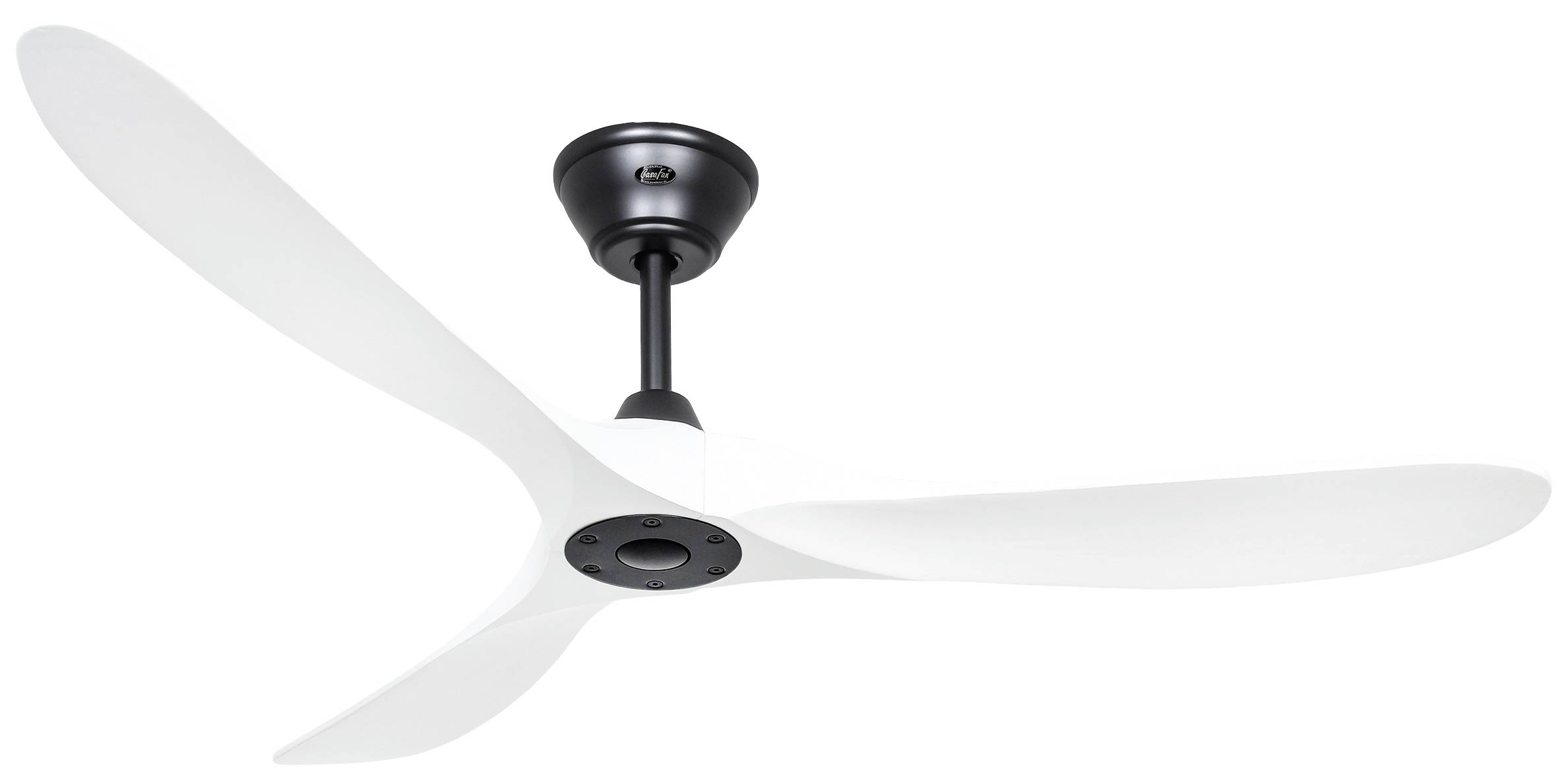 CasaFan ECO GENUINO 152 MS-MW Wentylator sufitowy 16.6 W (Ø x W) 1520 mm x 285 mm czarny (matowy) pilot zdalnego sterowa - obrazek 1