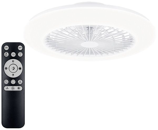 Philips LED Amigo Wentylator sufitowy 20 W, 42 W (Ø x W) 490 mm x 137 mm efekt brokatu podświetlenie, możliwość regulacj