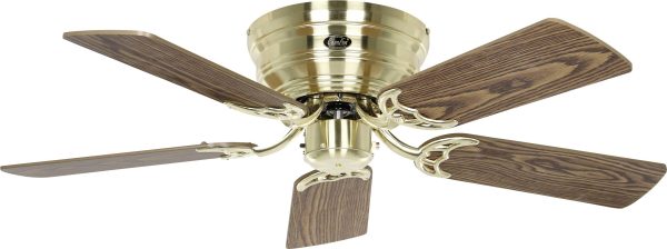 CasaFan FLAT 103-III MG-EA/BU Flügel Eiche antik/Buche Wentylator sufitowy 65 W (Ø x W) 103 cm x 164 mm mosiądz (szczotk