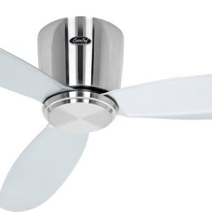 CasaFan ECO PLANO II 112 BN-SI WiFii Wentylator sufitowy 13 W (Ø x W) 112 cm x 160 mm chrom (szczotkowany) pilot zdalneg