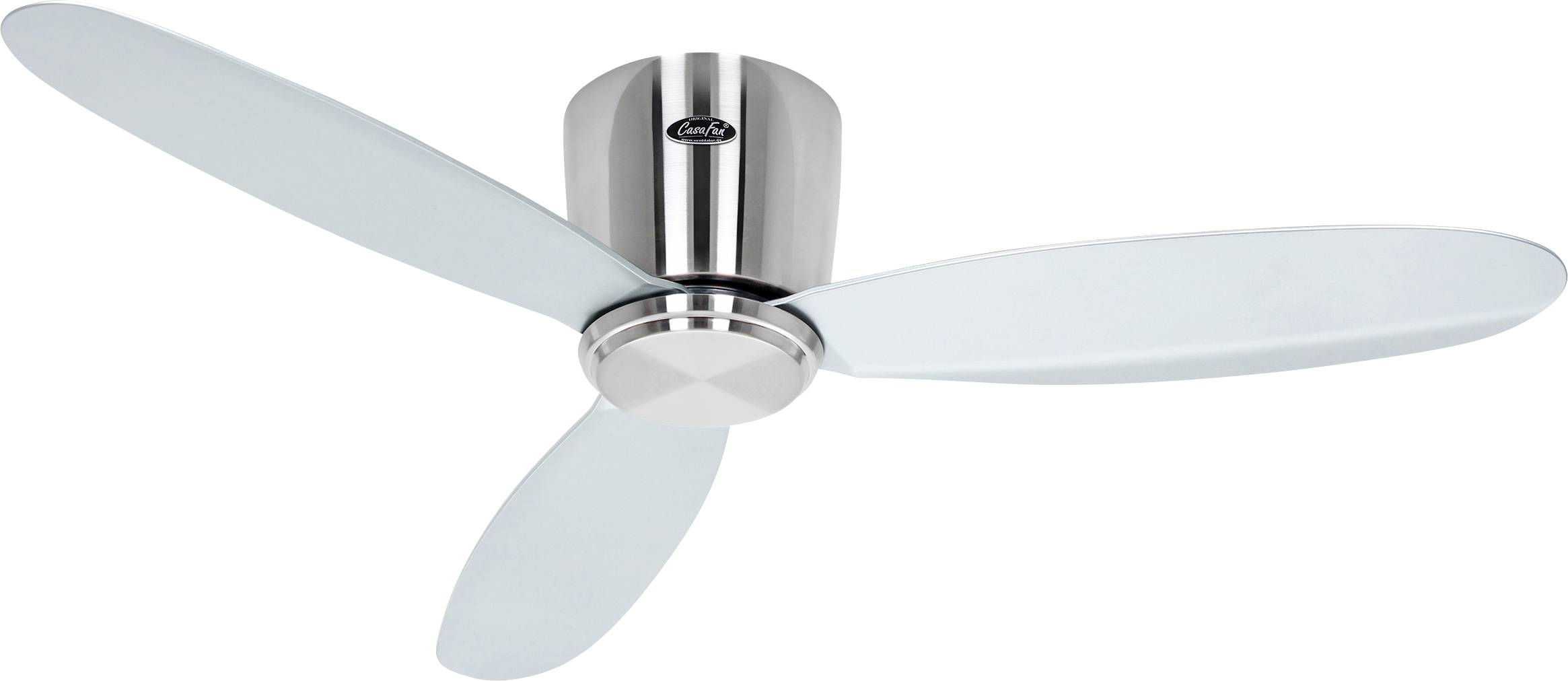 CasaFan ECO PLANO II 112 BN-SI WiFii Wentylator sufitowy 13 W (Ø x W) 112 cm x 160 mm chrom (szczotkowany) pilot zdalneg - obrazek 1
