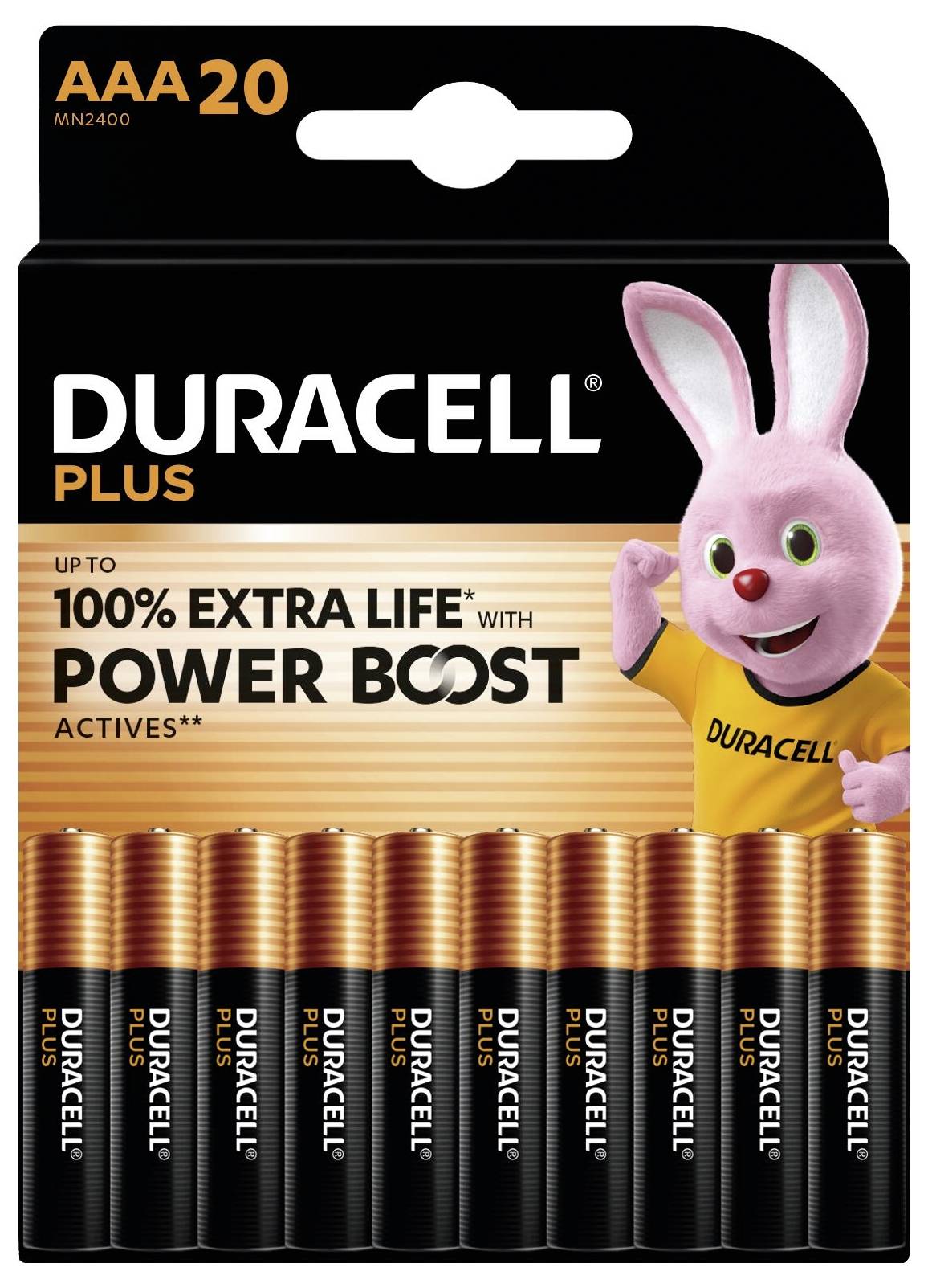 Bateria AAA/R03 Duracell Plus Power Boost 1.5 V 20 szt. - obrazek 1
