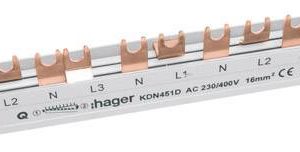 Hager KDN451D Listwa połączeniowa Hager KDN451D Szyna fazowa szary 4 styki 80 A 1 szt. Hager KDN451D Listwa połączeniowa Hager KDN451D Szyna fazowa szary 4 styki 80 A 1 szt.