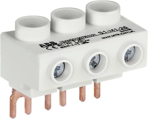 ABB 1SAM201907R1101 S1-M1-25 Blok zasilający 3-fazowy płaski, do MS116 / MS132, 25mm2 Złącze instalacyjne 1 szt.