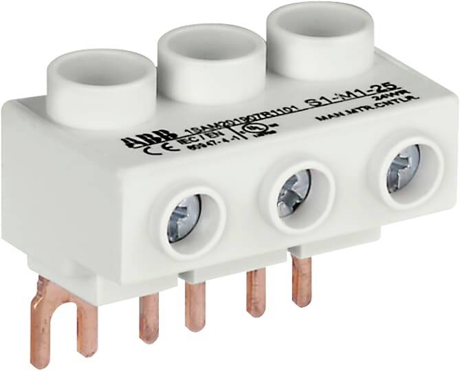 ABB 1SAM201907R1101 S1-M1-25 Blok zasilający 3-fazowy płaski, do MS116 / MS132, 25mm2 Złącze instalacyjne 1 szt. - obrazek 1