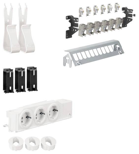 Hager UM00M1 Zestaw multimedialny Hager UM00M1 univers m.3xSocket 12xPatchPanel 6xRJ45 Zestaw multimedialny 1 szt.