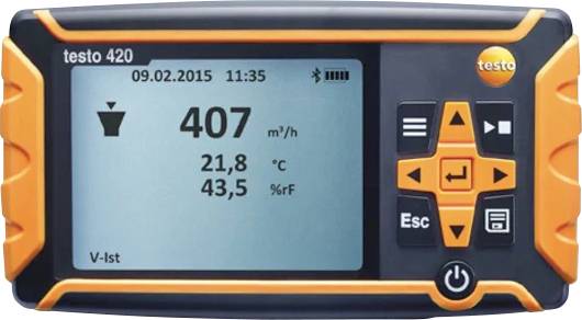 testo 0560 0420 testo 420 - Differenzdruckmessgerät für 0...120 Pa Manometr różnicy ciśnienia ciśnienie -120, 0.1, 700 - - obrazek 1