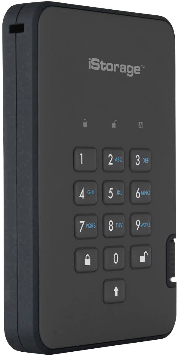 iStorage diskAshur 2® Zewnętrzny dysk twardy 6,35 cm (2,5”) USB 3.2 Gen 2 czarny IS-DA2-256-1000-B