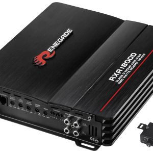 Renegade RXA1800 Wzmacniacz jednokanałowy 1800 W Regulacja głośności / tonów niskich / wysokich Pasuje do (Marka samocho Renegade RXA1800 Wzmacniacz jednokanałowy 1800 W Regulacja głośności / tonów niskich / wysokich Pasuje do (Marka samocho