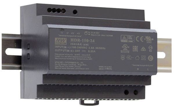 MEAN WELL HDR-150-48 Zasilacz na szynę DIN 48 V/DC 3.2 A 153.6 W Ilość wyjść:1 x Opis 1 szt.