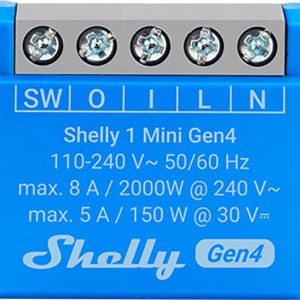 Shelly 1 Mini Gen4 Bezprzewodowy element przełączający Shelly 1 Mini Gen4 Bezprzewodowy element przełączający