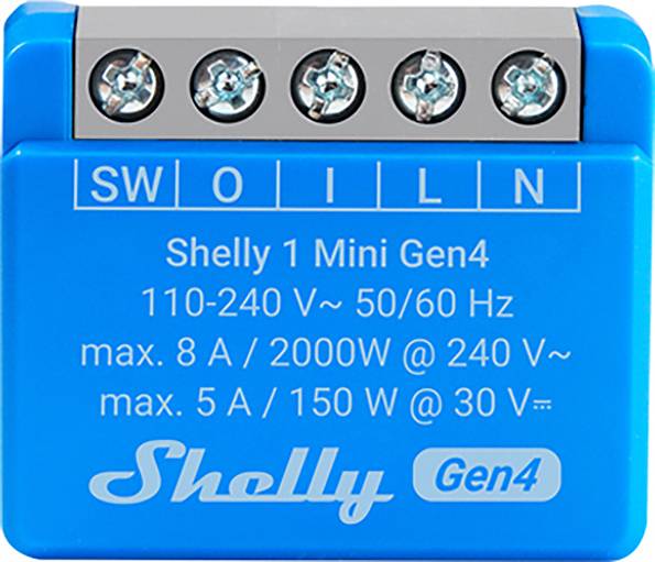 Shelly 1 Mini Gen4 Bezprzewodowy element przełączający - obrazek 1