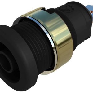 Gniazdo bananowe montażowe SKS Hirschmann SEB 2620, izolowane, O 4 mm, czarne