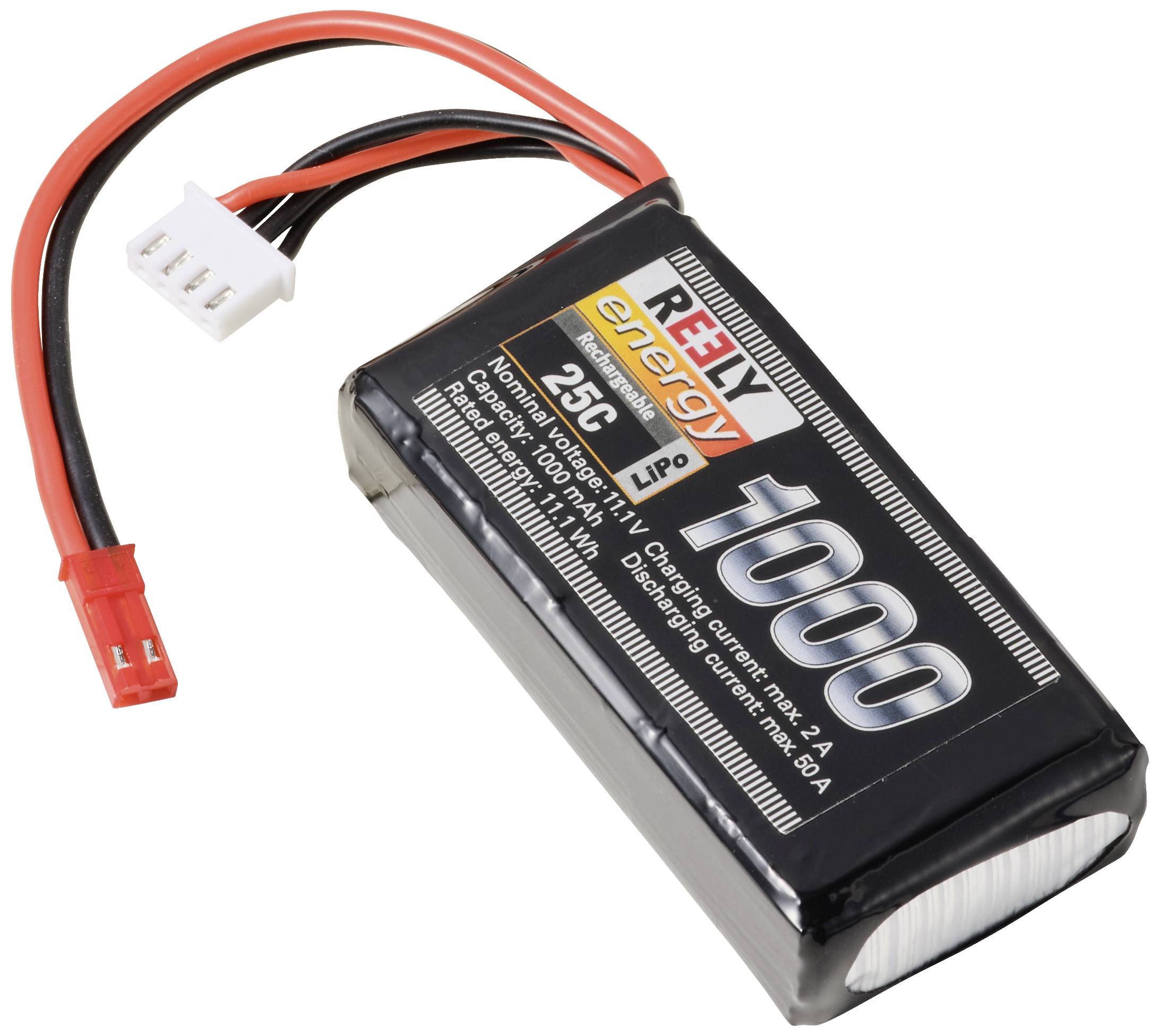 Pakiet akumulatorów (LiPo) 11.1 V 1000 mAh 25 C Reely Softcase BEC - obrazek 1