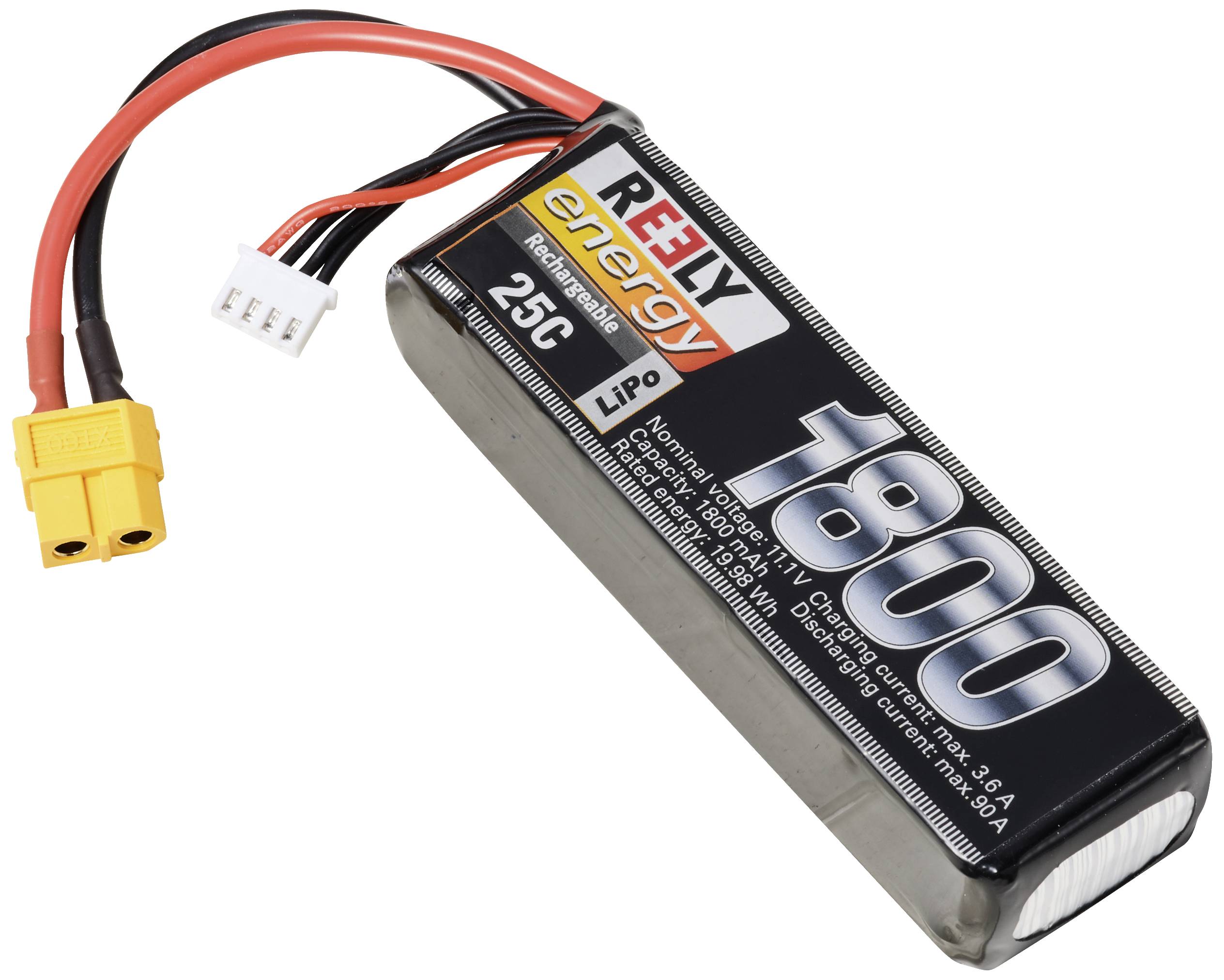 Pakiet akumulatorów (LiPo) 11.1 V 1800 mAh 25 C Reely Softcase XT60 - obrazek 1
