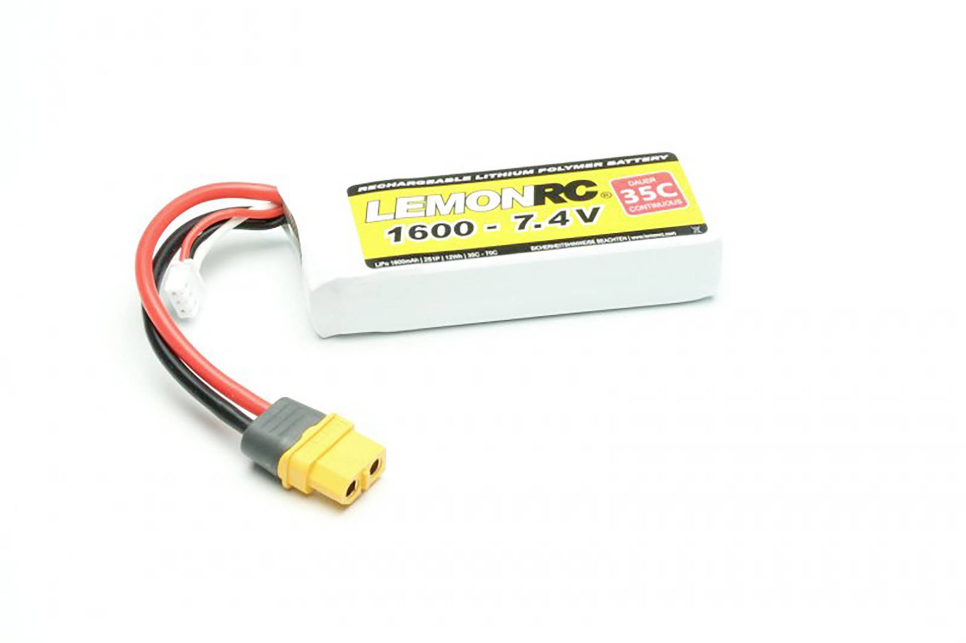 Pakiet akumulatorów (LiPo) 7.4 V 1600 mAh 35 C LemonRC Softcase XT60 - obrazek 1