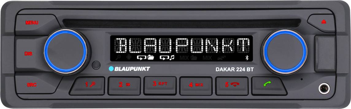 Blaupunkt Dakar 224 BT Radio samochodowe Zdalne sterowanie z kierownicy, Zestaw głośnomówiący Bluetooth® , Zawiera pilot - obrazek 1