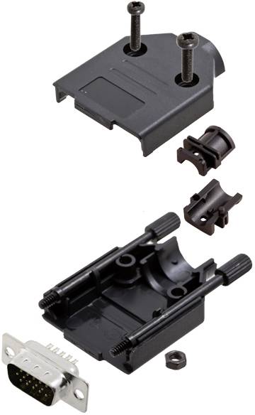 TRU COMPONENTS 7709052 Zestaw listew męskich D-Sub TCDTPKP09HDP15K, rzędy: 3, styki: 15, 180 °, 1 szt.