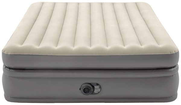 Intex 64164ND QUEEN COMFORT ELEVATED AIRBED Łóżko powietrzne (D x S x W) 203 x 152 x 51 cm beżowy, brązowy