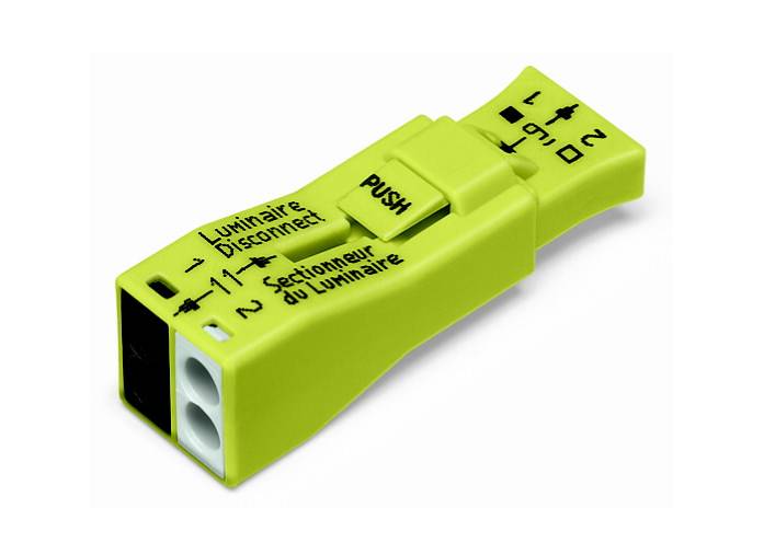 Złącze oświetleniowe stała: 0.75-4 mm² Ilość styków: 2 WAGO 40 szt. żółty - obrazek 1