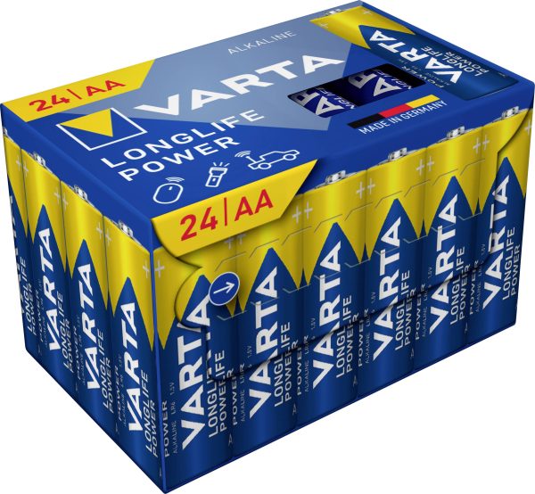 Baterie AA Varta VARTA Longlife Power AA Cube Pack24 4906121134, 1.5 V, alkaliczno-manganowe, 24 szt.