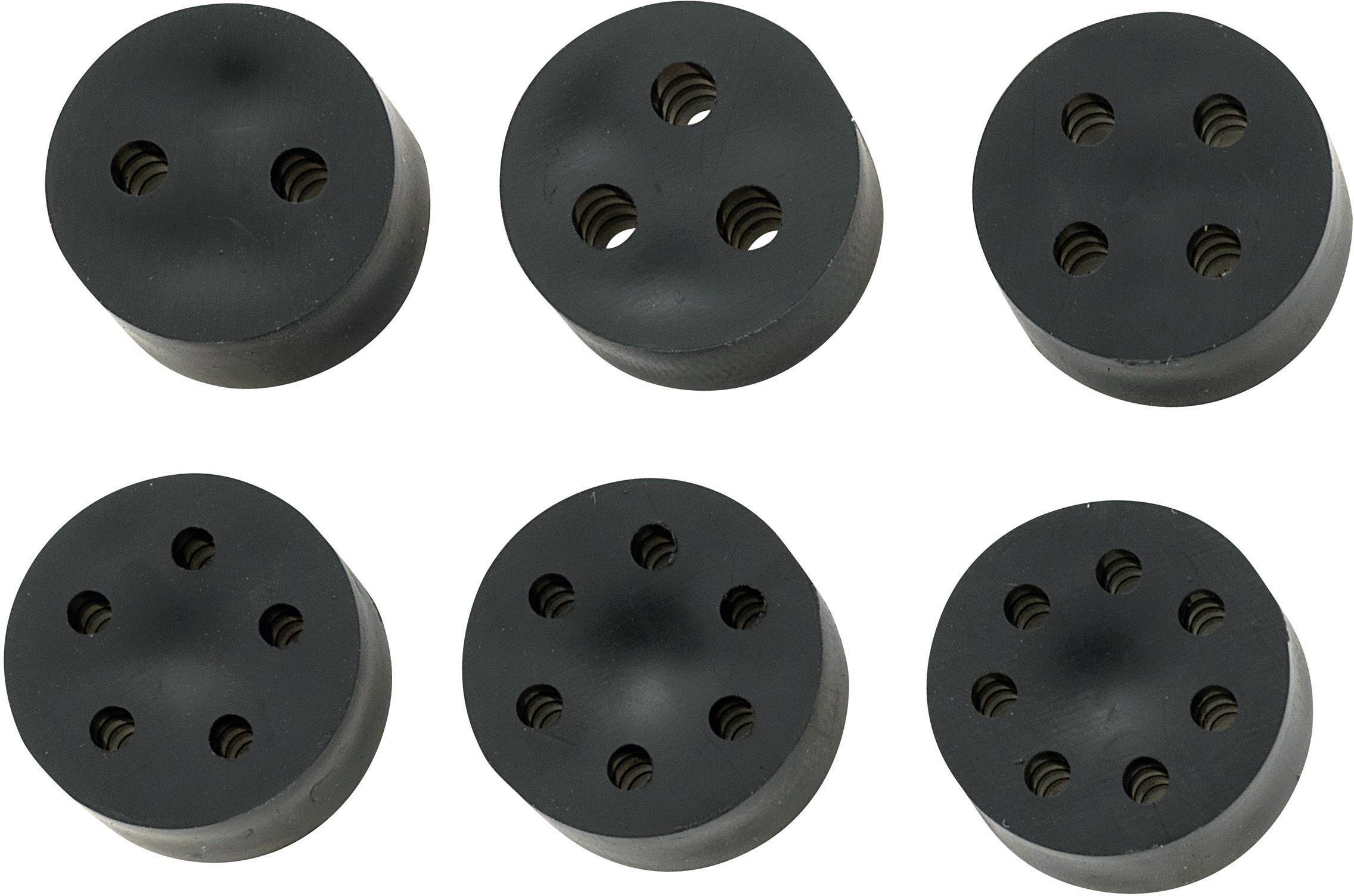 TRU COMPONENTS TC-10820764 TC-MH14-4A203 Wkład uszczelniający PG11 4 x 1.3 - 2.3 mm guma czarny 50 szt. - obrazek 1