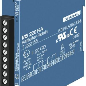 Przekaźnik termistorowy Ziehl MSR 220 KA, T 222175.CO, 200 – 240 V/50 Hz Przekaźnik termistorowy Ziehl MSR 220 KA, T 222175.CO, 200 – 240 V/50 Hz