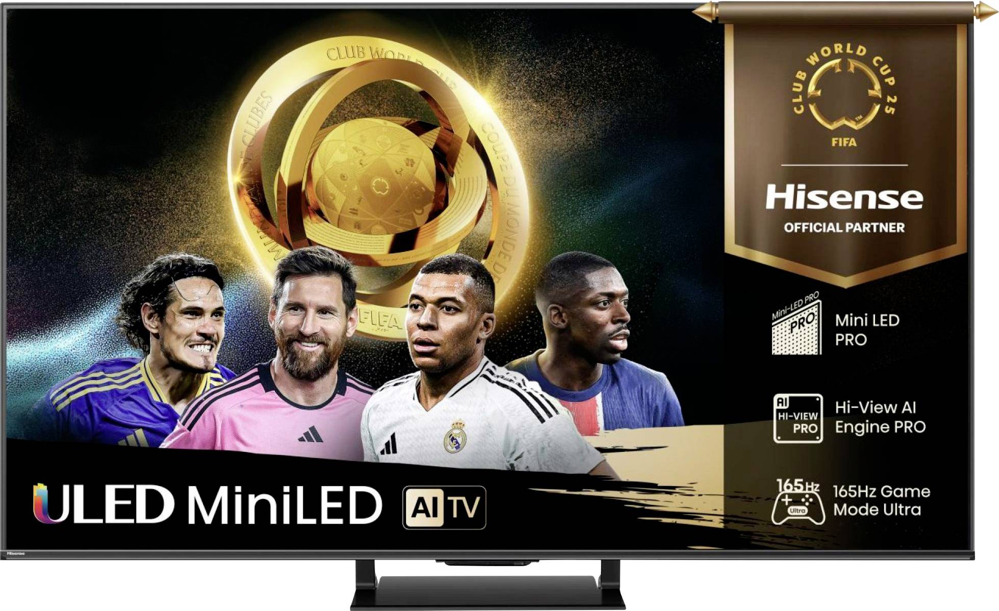 Hisense 65U7Q PRO Telewizor LCD 164 cm 65 cal EEK E (A - G) DVB-T2, DVB-C, DVB-S2, UHD, Smart TV, WLAN czarny - obrazek 1
