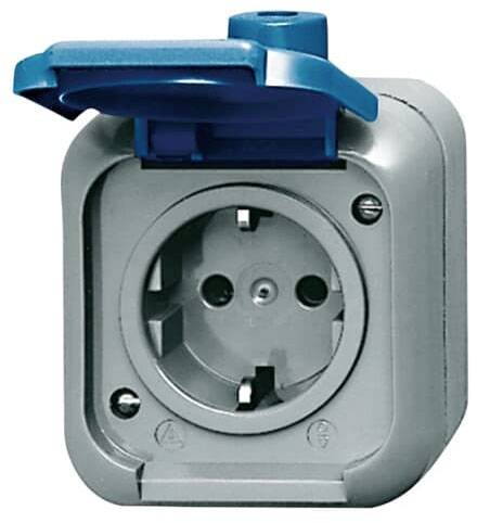 ABB 2CKA002083A0368 Gniazdo wtykowe ze stykiem ochronnym IP44 niebieski, gentian blue (ral 5010) - obrazek 1