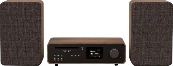 Miniwieża Pure Classic Stereo Coffee Black/Walnut EU/UK czarny, orzech włoski