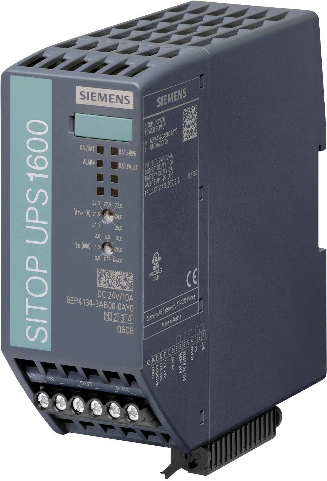 Zasilacz UPS na szynę DIN Siemens SITOP UPS1600, 24 V/DC, 22 V/DC - 29 V/DC, 10 A - obrazek 1