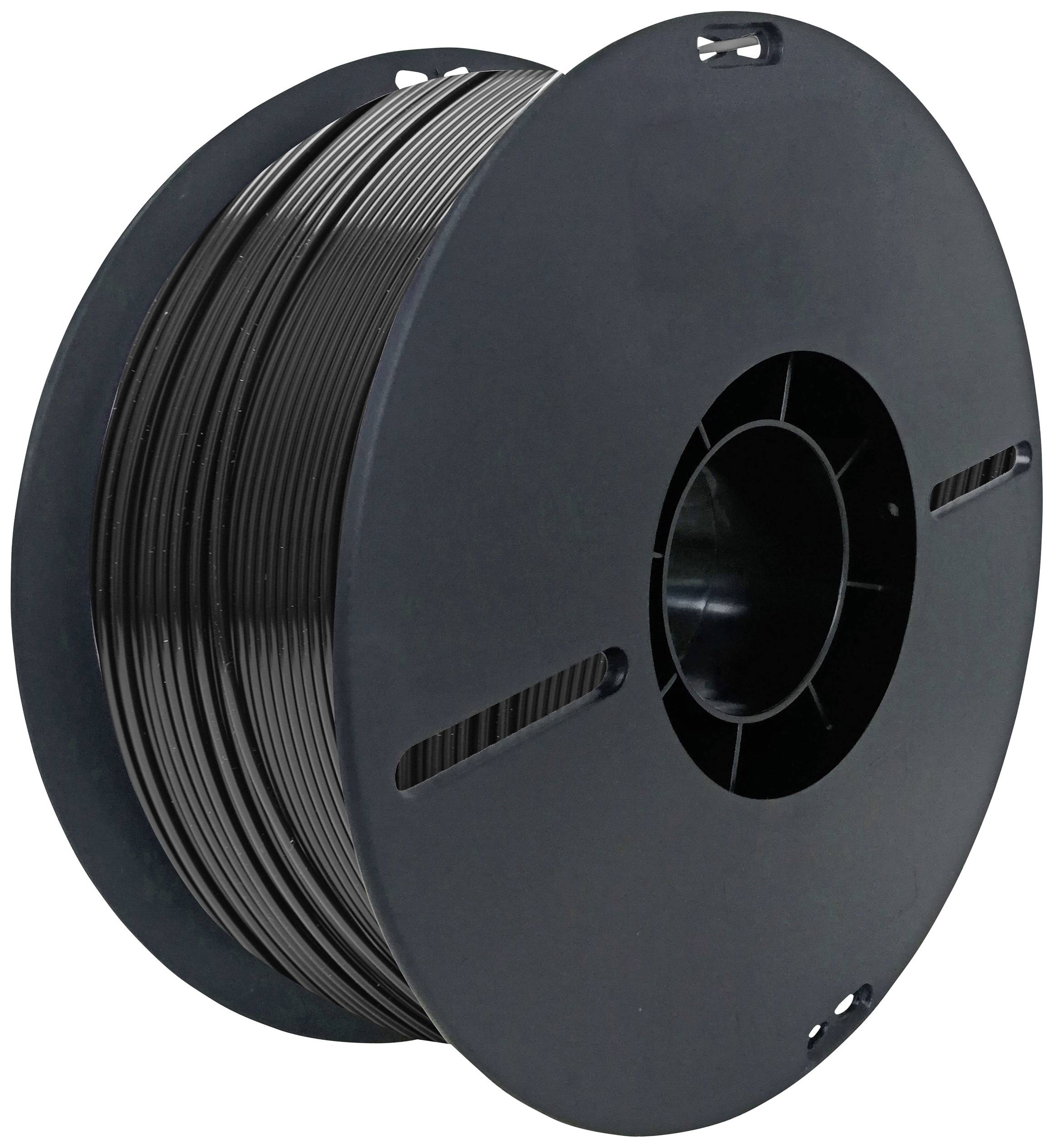 Filament do drukarek 3D PLA Renkforce RF-5771490, Średnica filamentu: 1.75 mm, 1 kg, czarny - obrazek 1