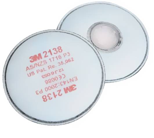 3M 2138 mit Aktivkohle, P3 Filtr cząstek 20 szt. EN 143 DIN 143