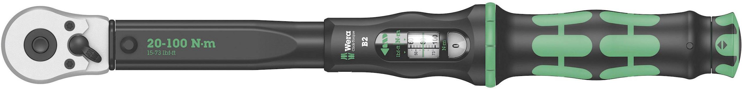 Wera Click-Torque B 2 05075611001 Klucz dynamometryczny z grzechotką 3/8" (10 mm) 20 - 100 Nm - obrazek 1